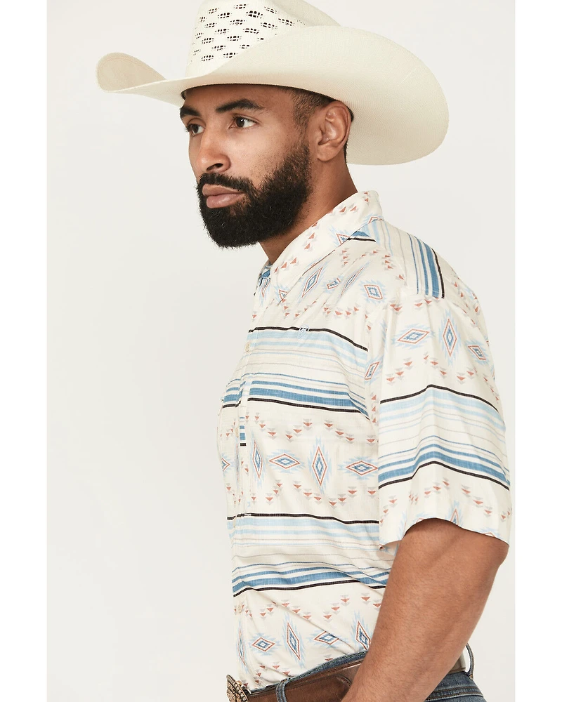 Ariat Men's VenTek Southwestern Striped Short Sleeve Button-Down Western Shirt