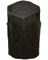 Milwaukee Leather Men's Classic Snap Front Biker Vest - XBig & Tall