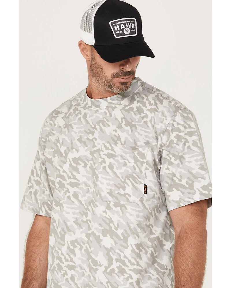 Hawx Men's Forge Camo Print Short Sleeve Work Shirt