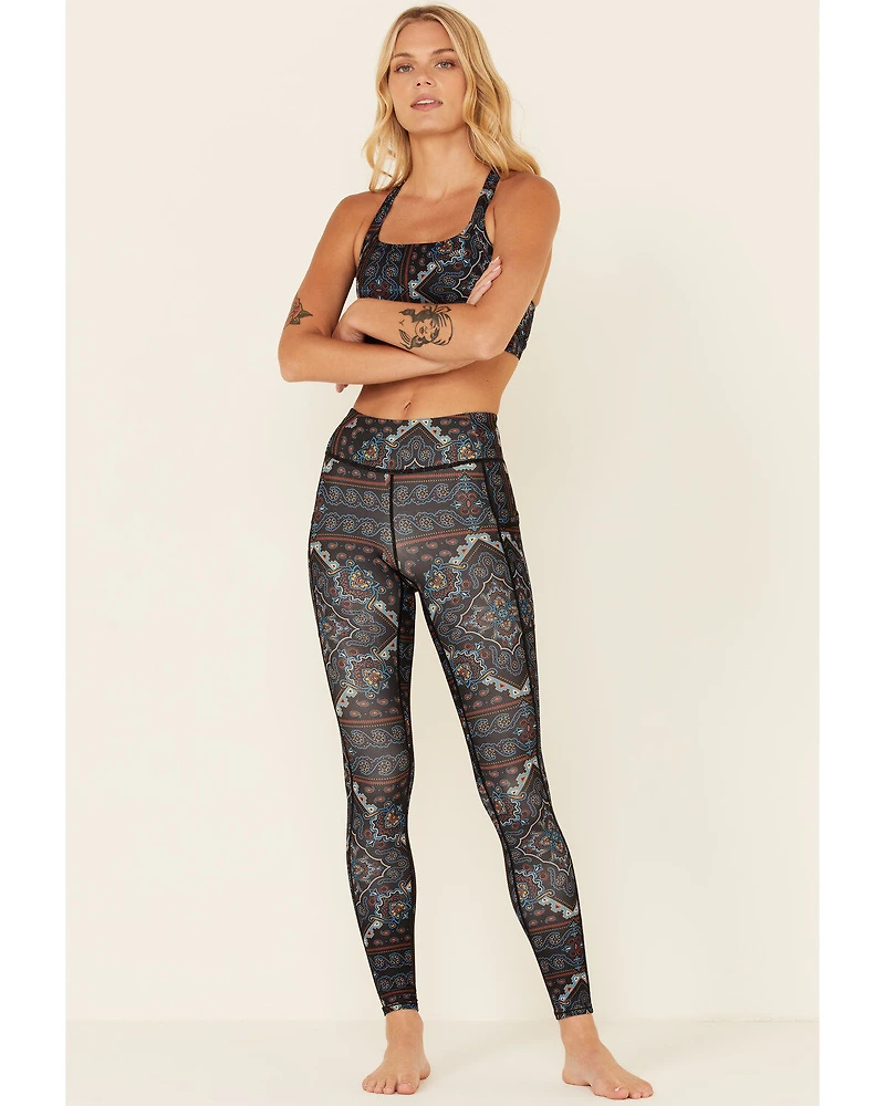 Shyanne Women's Paisley Print Riding Sports Bra