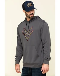 Hawx Men's Gray Tech Logo Hooded Work Sweatshirt - Tall
