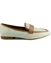 Band of the Free Women's Flat Linen Loafer - Moc Toe
