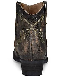 Circle G Women's Embroidery Fashion Booties - Round Toe