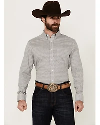 Cody James Men's Rejoice Geo Print Long Sleeve Button-Down Stretch Western Shirt