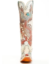 Corral Women's Fire Phoenix Hand Tooled And Painted Tall Western Boots - Snip Toe