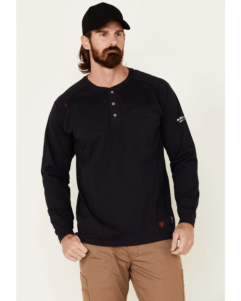 Ariat Men's FR Air Henley Long Sleeve Work Shirt