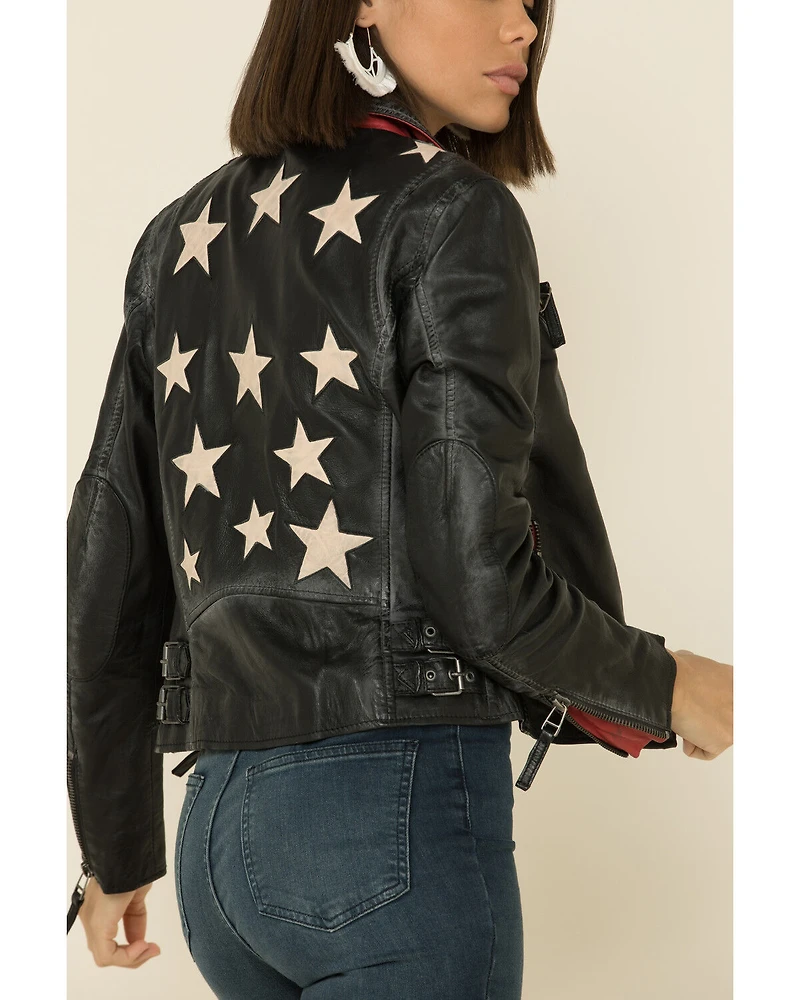 Mauritius Leather Women's Christy Scatter Star Jacket