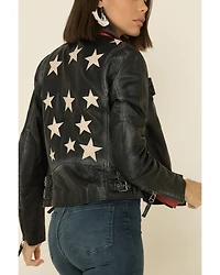 Mauritius Leather Women's Christy Scatter Star Jacket