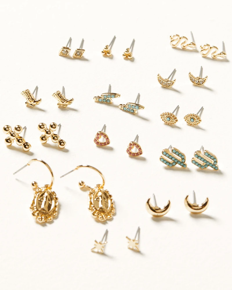 Shyanne Women's Saint Mary Earring Set - 25 Piece