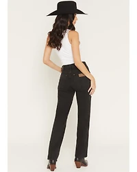 Wrangler Women's Mid Rise Wrancher Bootcut Stretch Denim Jeans