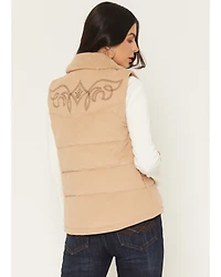 Idyllwind Women's Midvale Corduroy Embroidered Puffer Vest