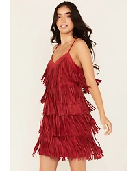 Idyllwind Women's Brixworth Fringe Faux Suede Mini Dress