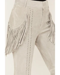 Wonderwest Women's Leather Fringe Pants