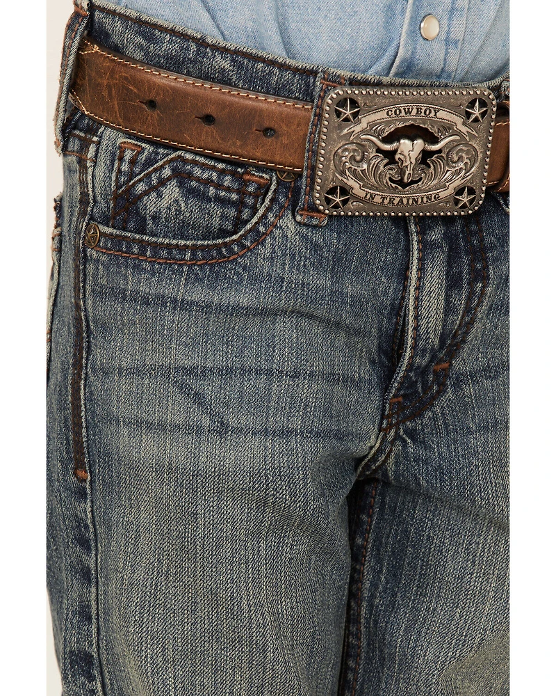 Cody James Boys' Steel Dust Medium Wash Mid Rise Stretch Slim Straight Jeans - Sizes 4-8
