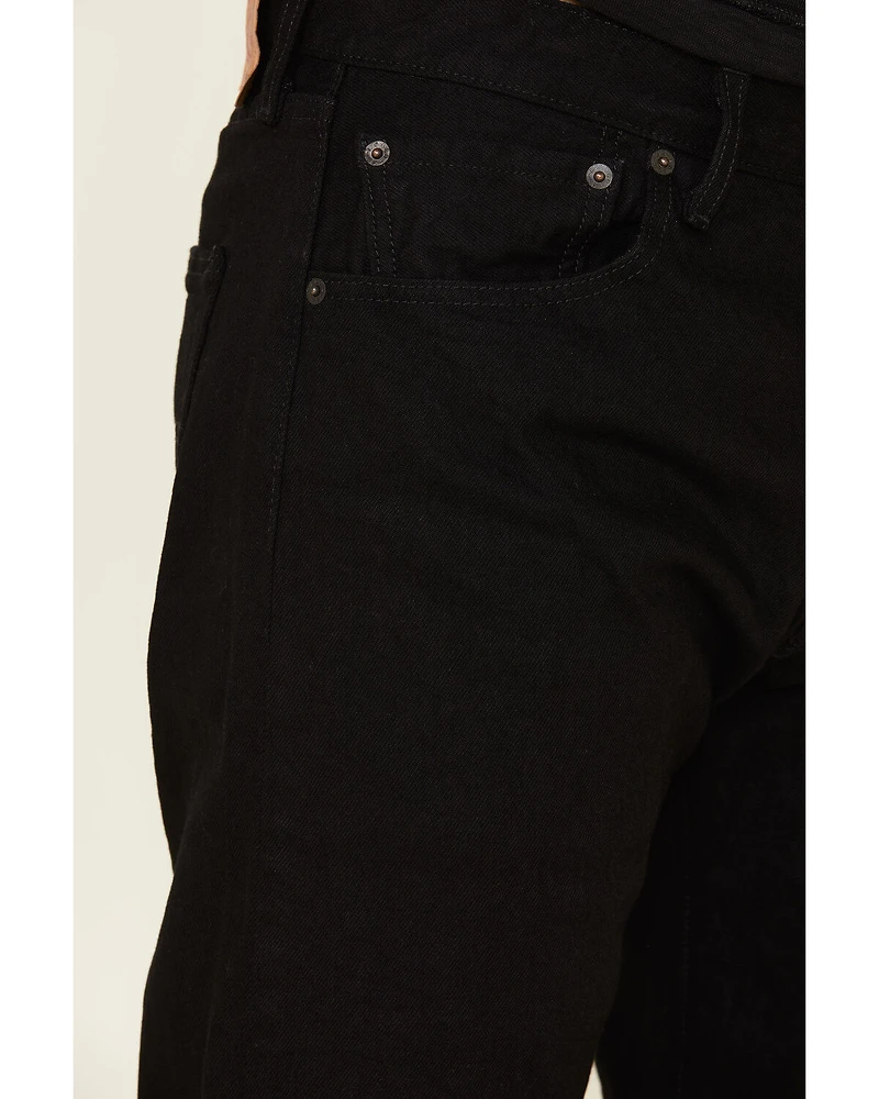 Levi's Men's 501 Black Original Fit Stretch Straight Jeans