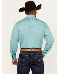 Wrangler Retro Men's Solid Long Sleeve Snap Western Shirt