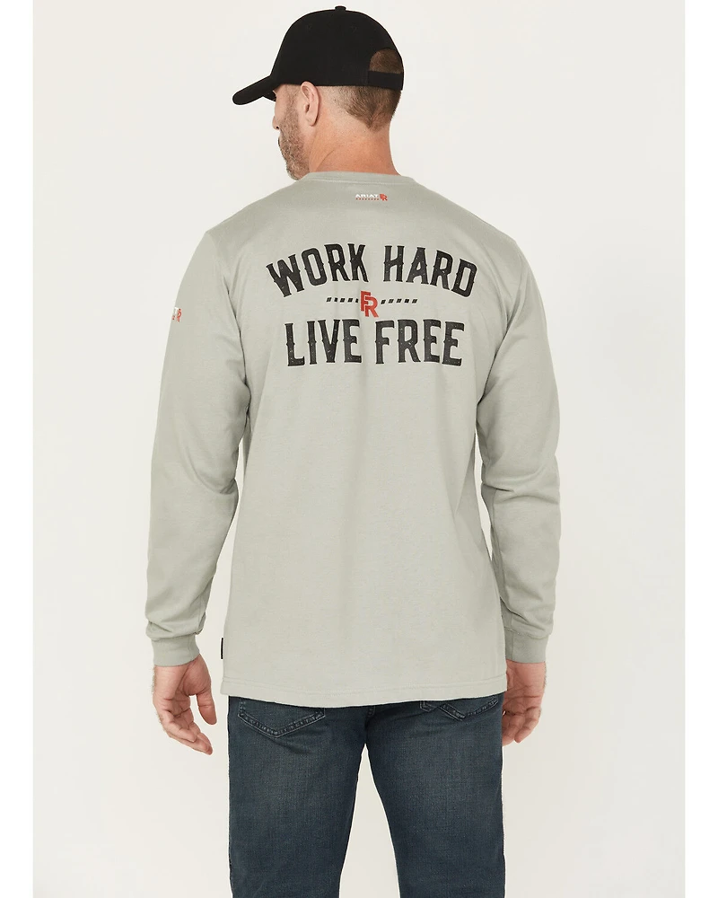 Ariat Men's FR Work Hard Live Free Short Sleeve Pocket Shirt