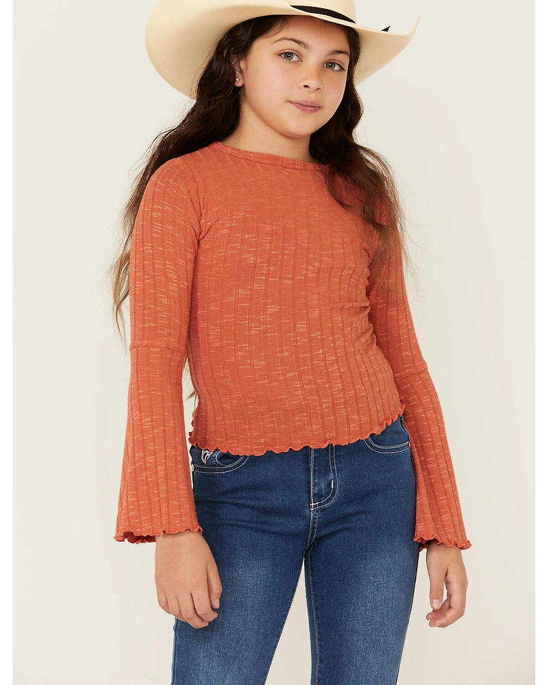 Shyanne Girls' Willow Long Sleeve Rib Shirt