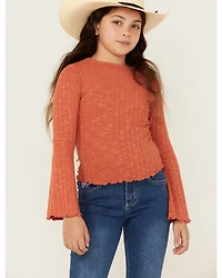 Shyanne Girls' Willow Long Sleeve Rib Shirt