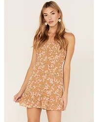 Sadie & Sage Women's Love Nest Floral Print Mini Dress