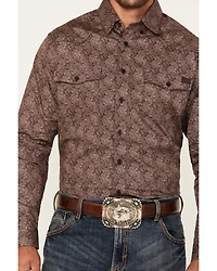 Justin Men's Boot Barn Exclusive Paisley Print Long Sleeve Button-Down Stretch Western Shirt