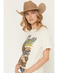 Shyanne Women's Pretty Gritty Embroidered Short Sleeve Graphic Tee