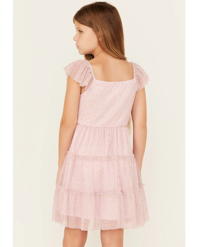 Sugar California Girls' Star Print Smocked Dress
