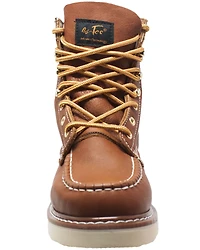 Ad Tec Men's Brown Lace-Up Moc Work Boots - Soft Toe