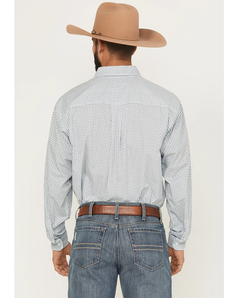 Cinch Men's Geo Print Long Sleeve Button-Down Western Shirt
