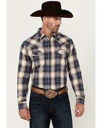 Cody James Men's Harvest Plaid Print Long Sleeve Snap Western Shirt