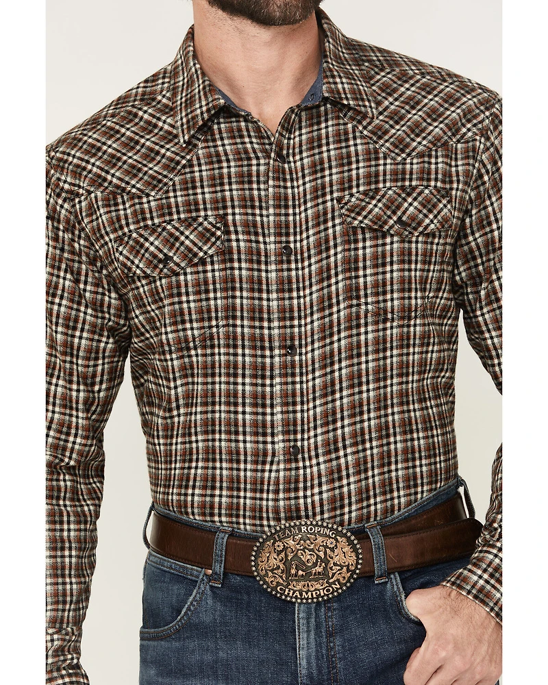 Cody James Men's Jenks Plaid Print Long Sleeve Snap Western Shirt
