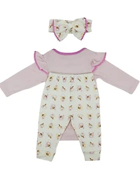 Wrangler Infant Girls' Pony Onesie Set - 3 Piece