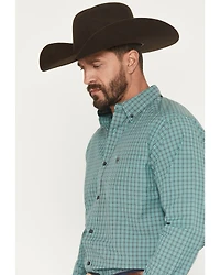 Ariat Men's Pro Series Brooks Plaid Print Long Sleeve Button-Down Stretch Western Shirt