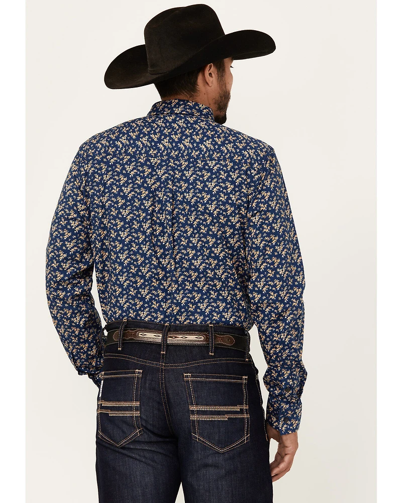 Cody James Men's El Camino Hills Floral Print Long Sleeve Button-Down Stretch Western Shirt