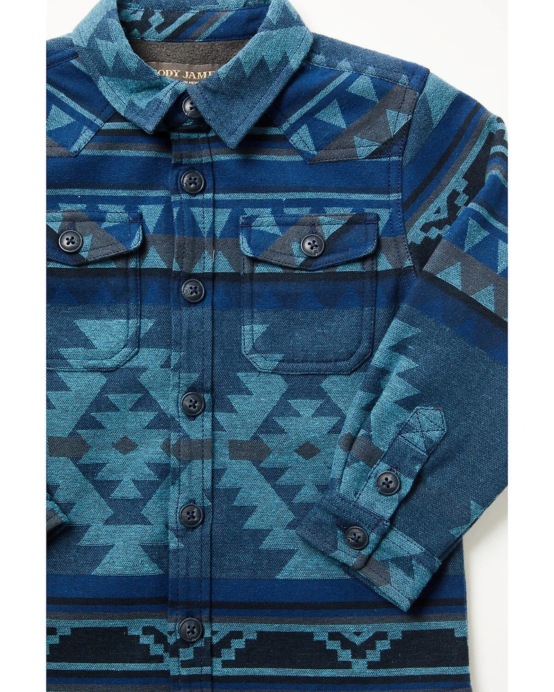 Cody James Toddler Boys' Rosewell Southwestern Print Button-Down Flannel Shirt Jacket