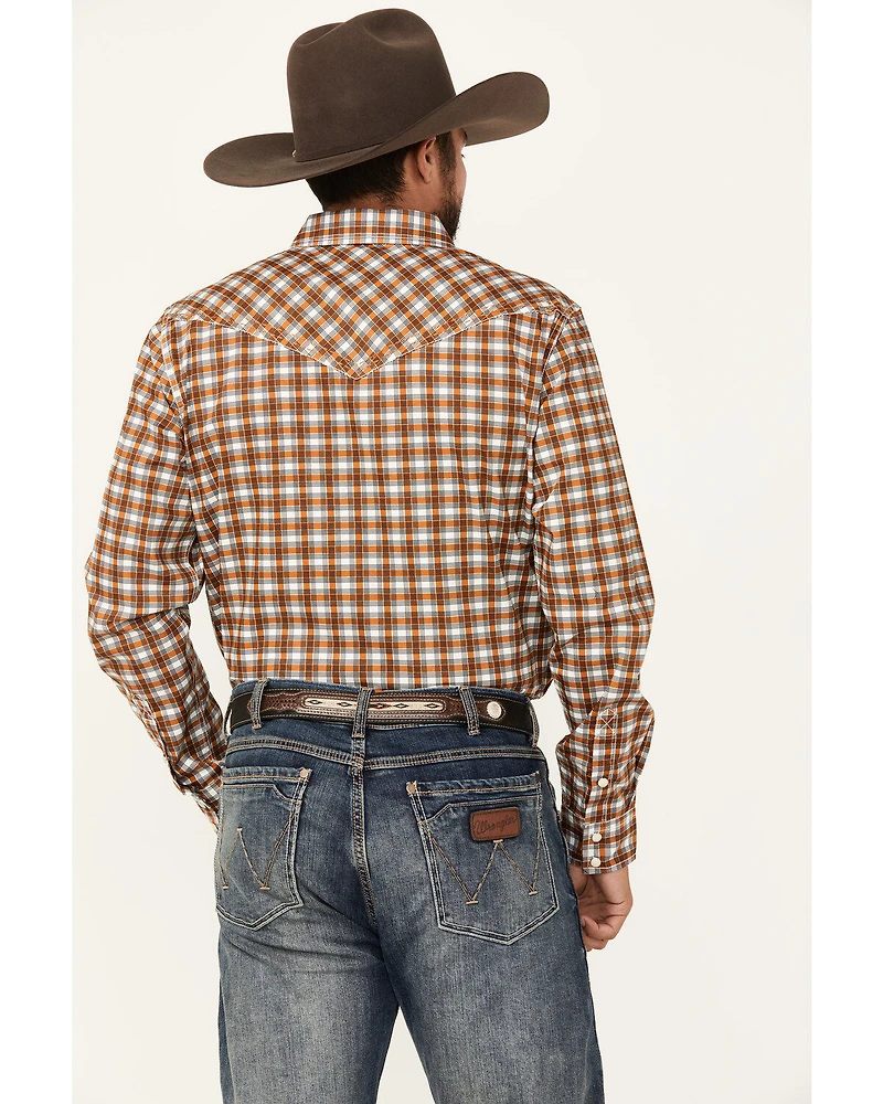 Cody James Men's Reverent Plaid Print Long Sleeve Snap Western Shirt - Tall