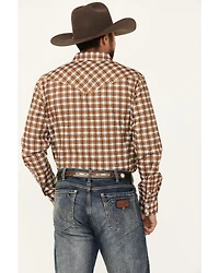 Cody James Men's Reverent Plaid Print Long Sleeve Snap Western Shirt - Tall