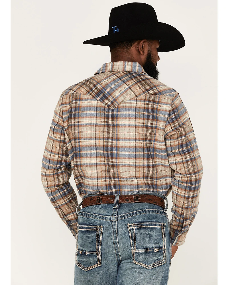 Pendleton Men's Canyon Small Plaid Snap Western Flannel Shirt
