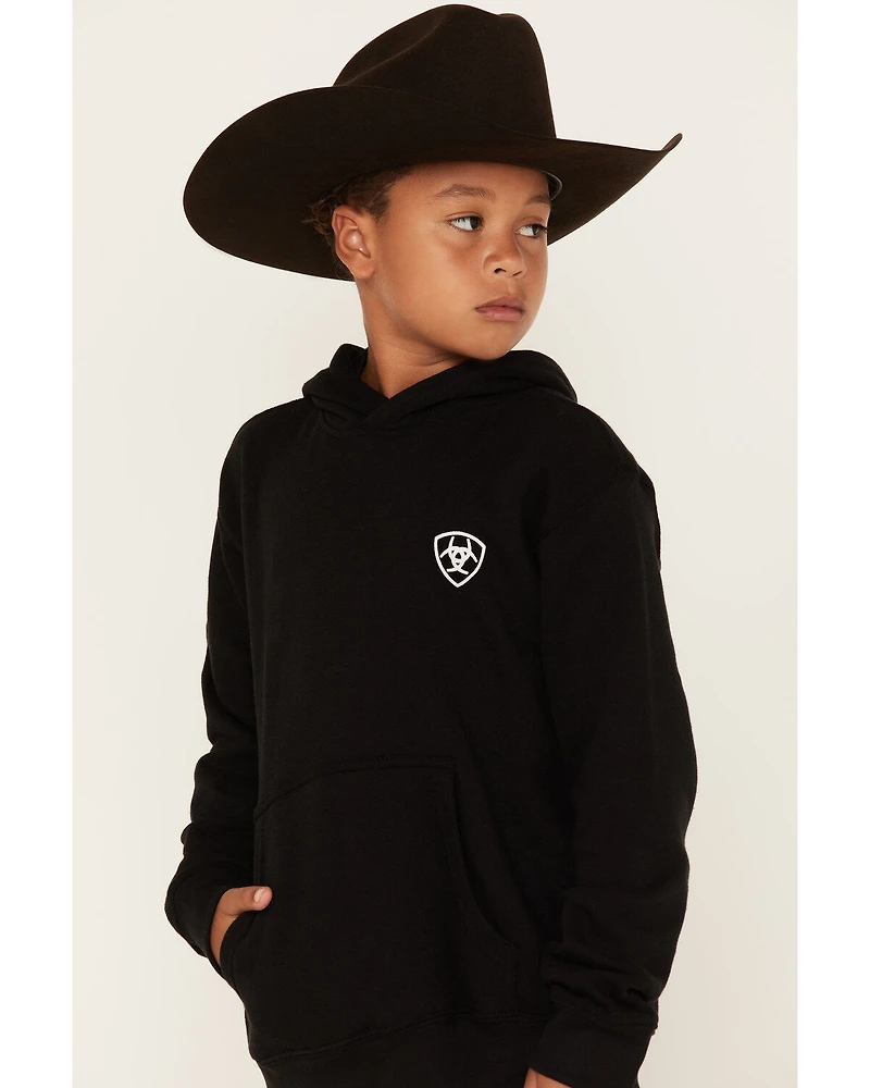 Ariat Boys' Mexico Flag Logo Graphic Hooded Sweatshirt