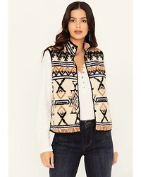 Idyllwind Women's Kipling Southwestern Print Sherpa Vest
