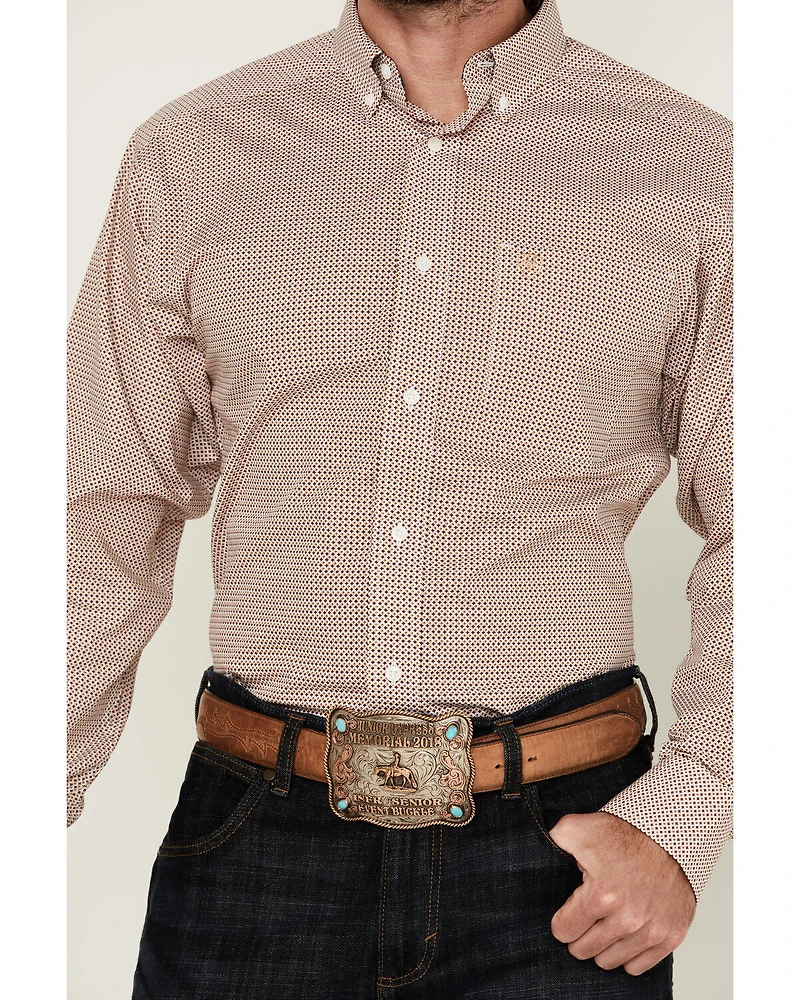 Ariat Men's Ike Geo Print Long Sleeve Button-Down Western Shirt