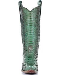 Corral Women's Full Python Woven Western Boots - Snip Toe