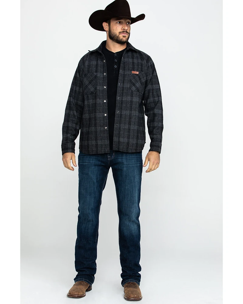 Outback Trading Co. Men's Black Clyde Big Flannel Shirt