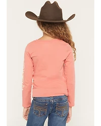 Wrangler Girls' Western Icon Long Sleeve Graphic Tee