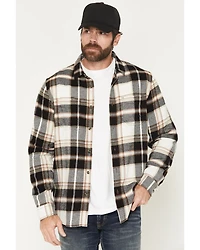 Brothers and Sons Men's Bunker Plaid Print Long Sleeve Button-Down Flannel Shirt