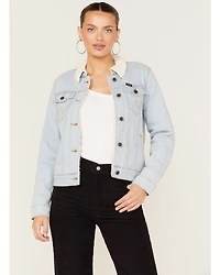 Wrangler Retro Women's Sherpa Lined Light Wash Denim Jacket