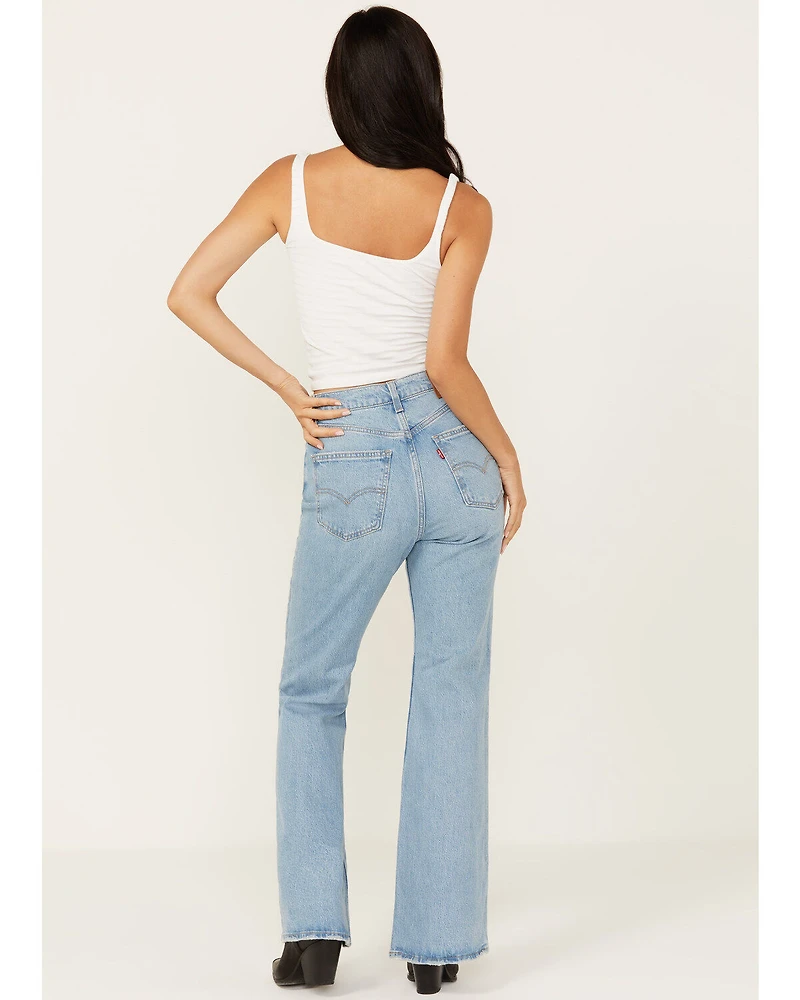 Levi's Premium Women's Light Wash 70s High Rise Stretch Flare Jeans