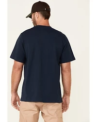 Hawx Men's Solid Navy Forge Short Sleeve Work Pocket T-Shirt - Tall