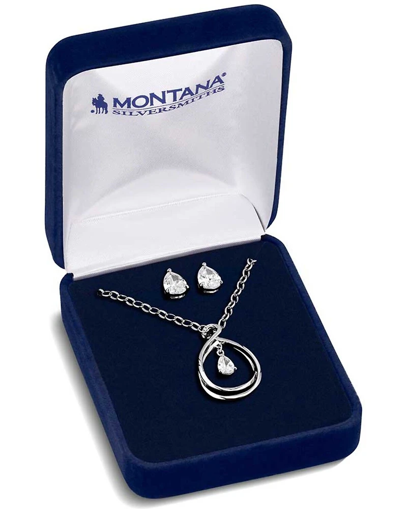 Montana Silversmiths Women's Crystal Embrace Jewelry Set - 2 Piece