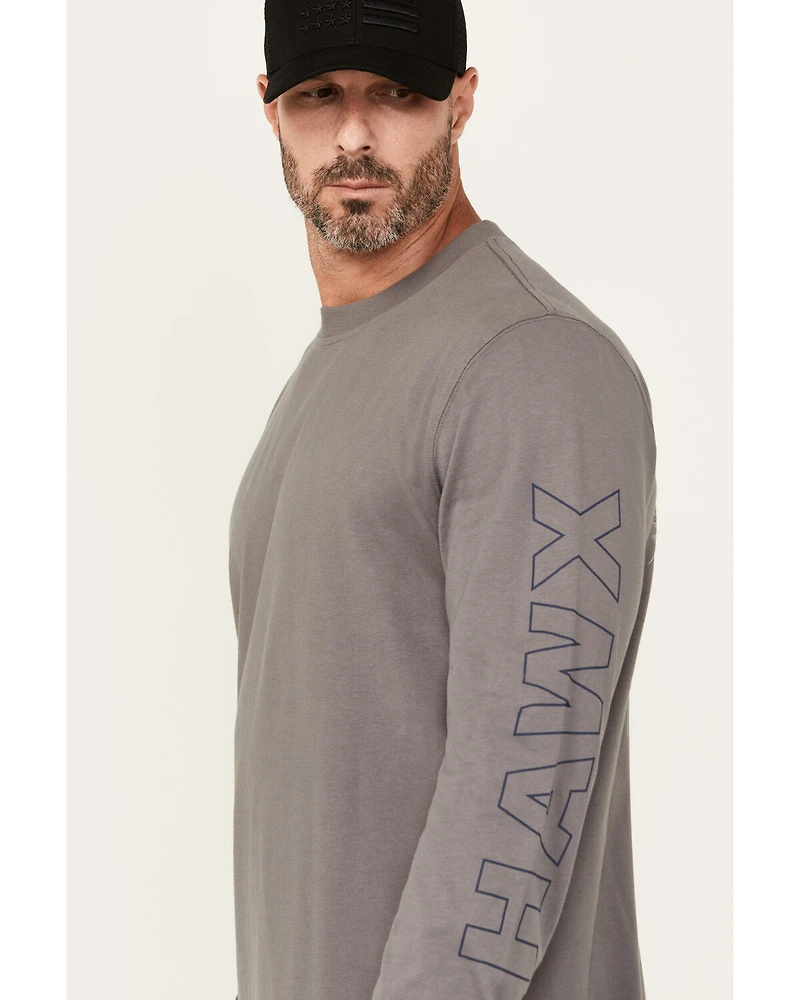 Hawx Men's Roughneck Long Sleeve Graphic Work T-Shirt